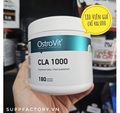 OstroVit CLA 1000mg - 180 Viên -  Đốt Mỡ Giảm Cân An Toàn Không Chất Kích Thích 